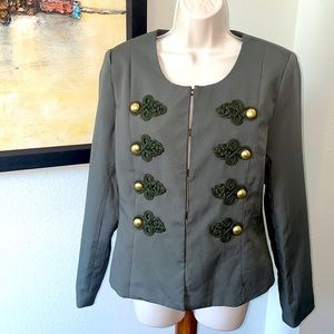SOHO New York and Company Army Green military style Jacket SZ M